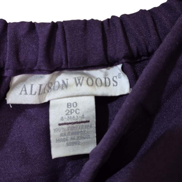 Allison Woods Vintage Blazer & Skirt 2pc Set In Dark Purple - Picture 6 of 7